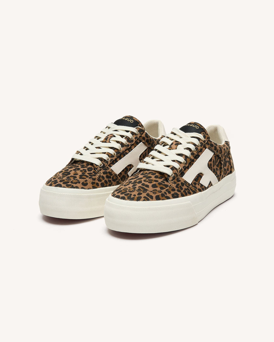Schuhe Walnut Platform Leopard Braun von Faguo 2