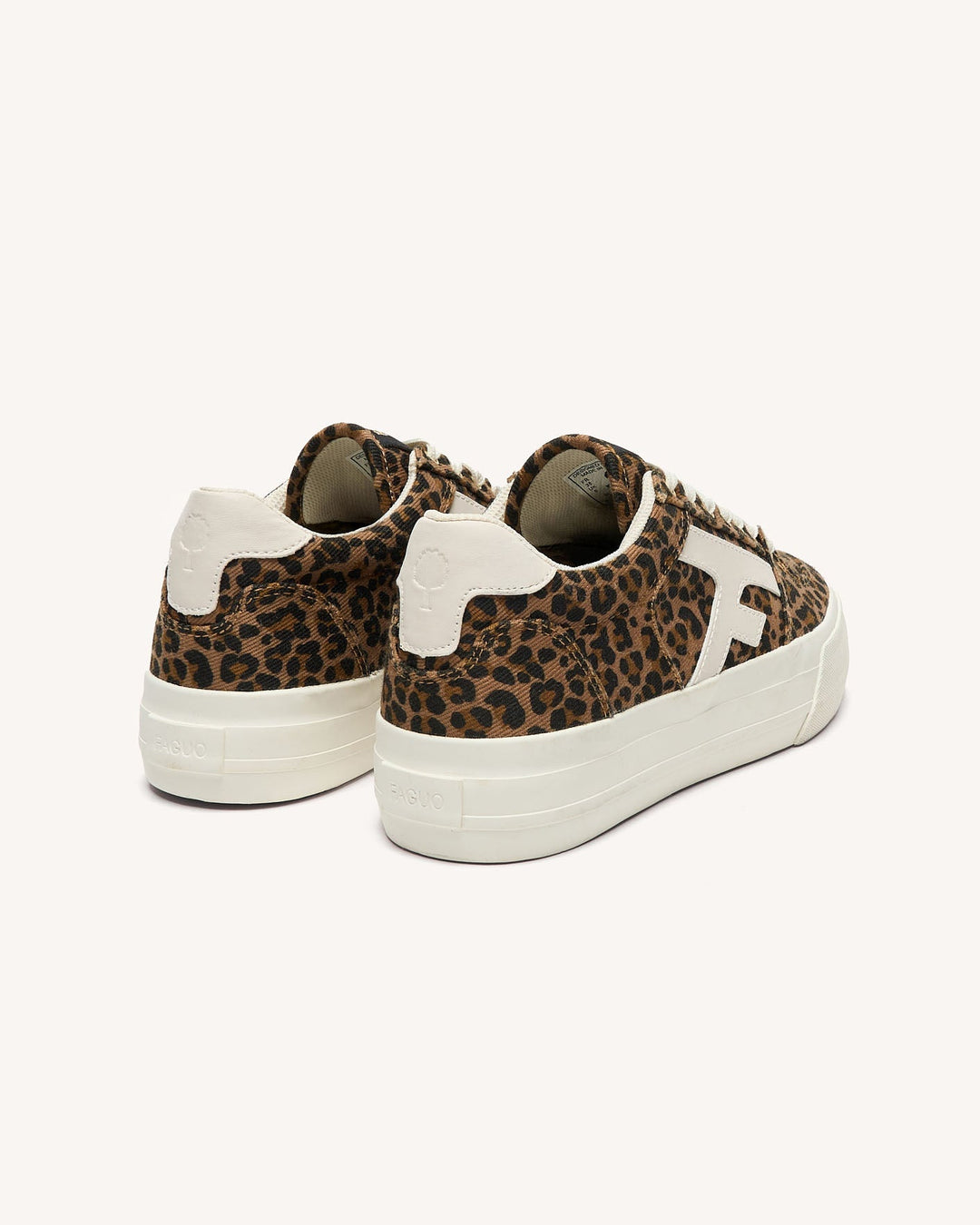 Schuhe Walnut Platform Leopard Braun von Faguo 3