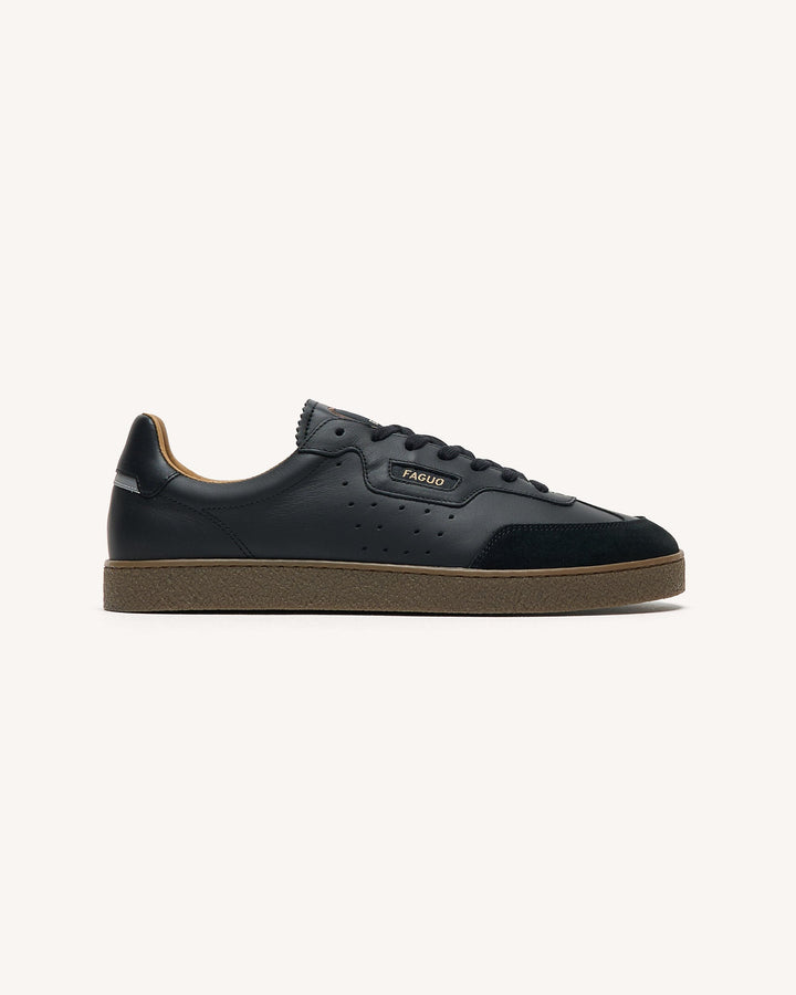 Schuhe Lumbo Leather-Sue Black von Faguo