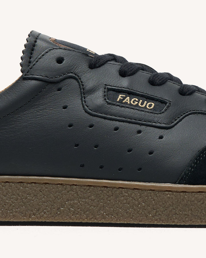 Schuhe Lumbo Leather-Sue Black von Faguo 6