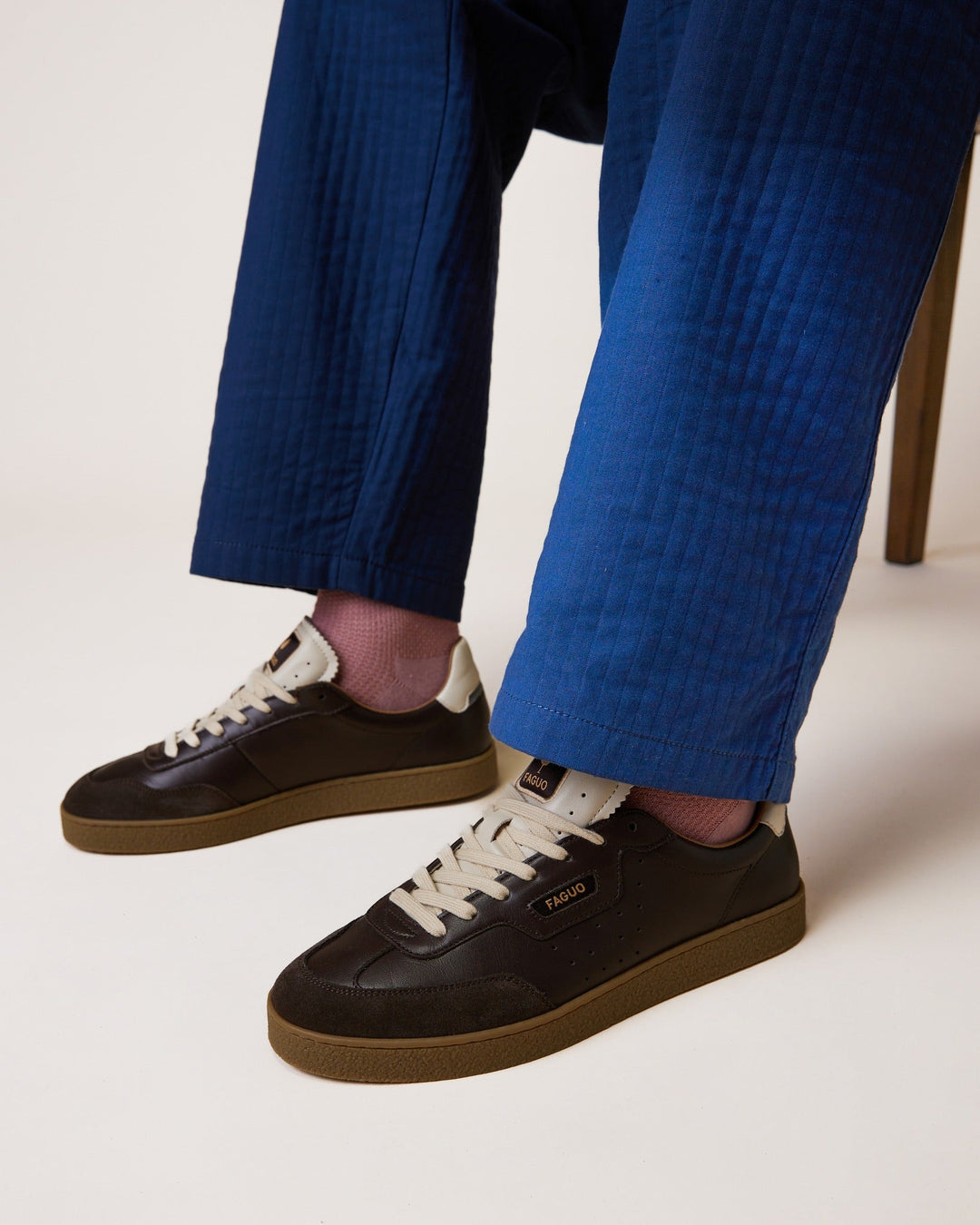 Schuhe Lumbo Leather-Sue Brown von Faguo 2