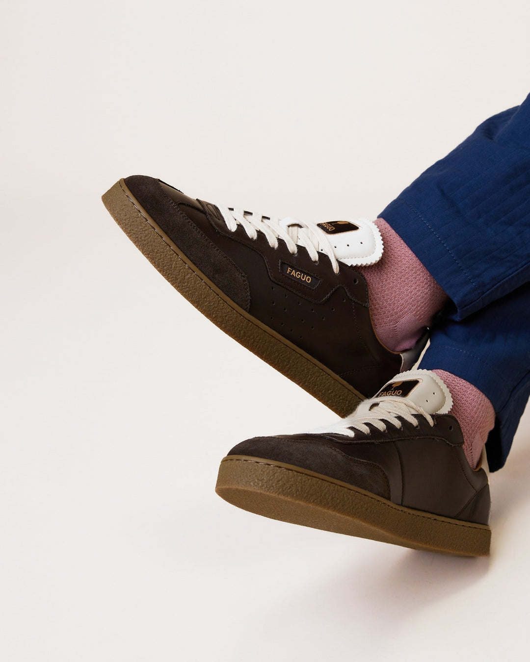 Schuhe Lumbo Leather-Sue Brown von Faguo 8