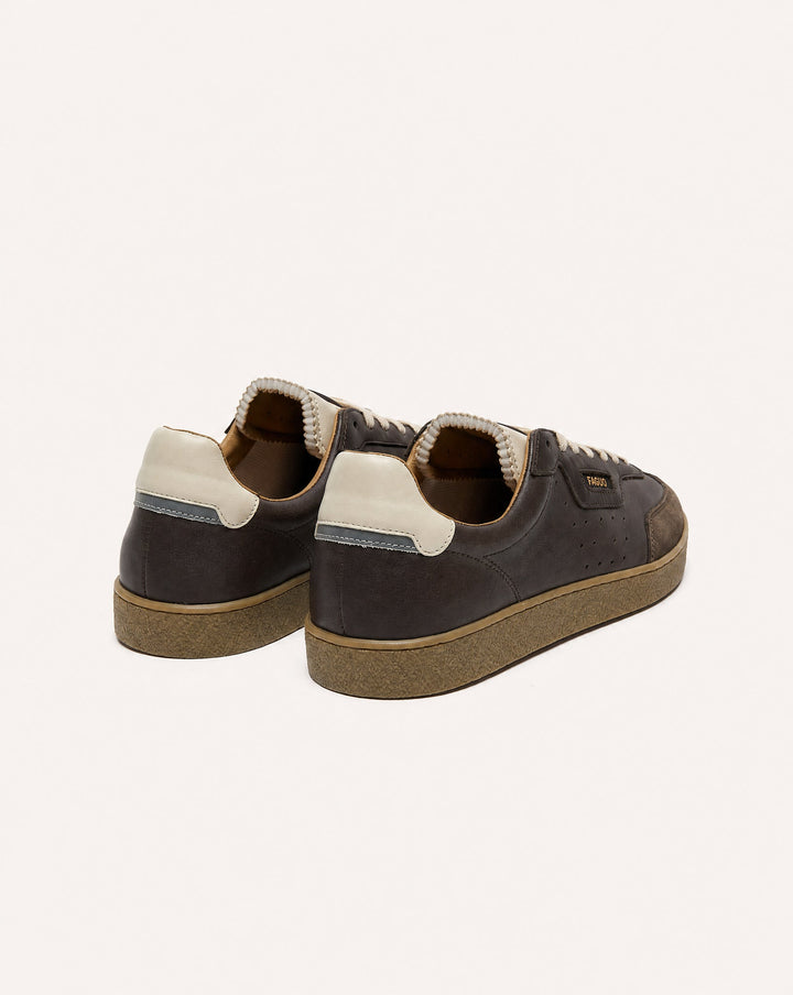 Schuhe Lumbo Leather-Sue Brown von Faguo 4