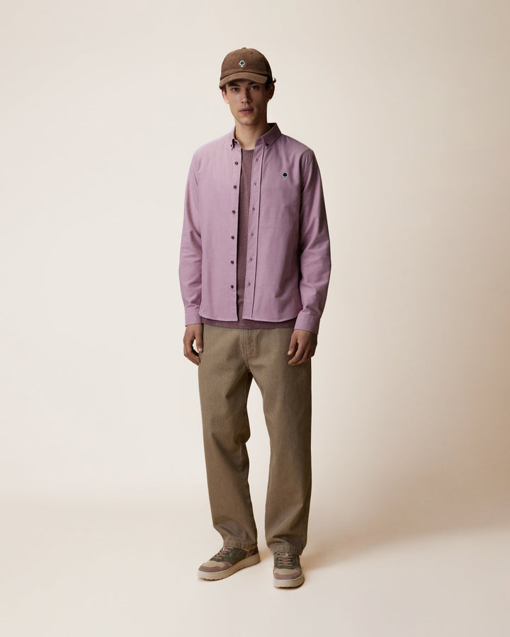 Hemd Ivoy Oxford Lila von Faguo 4