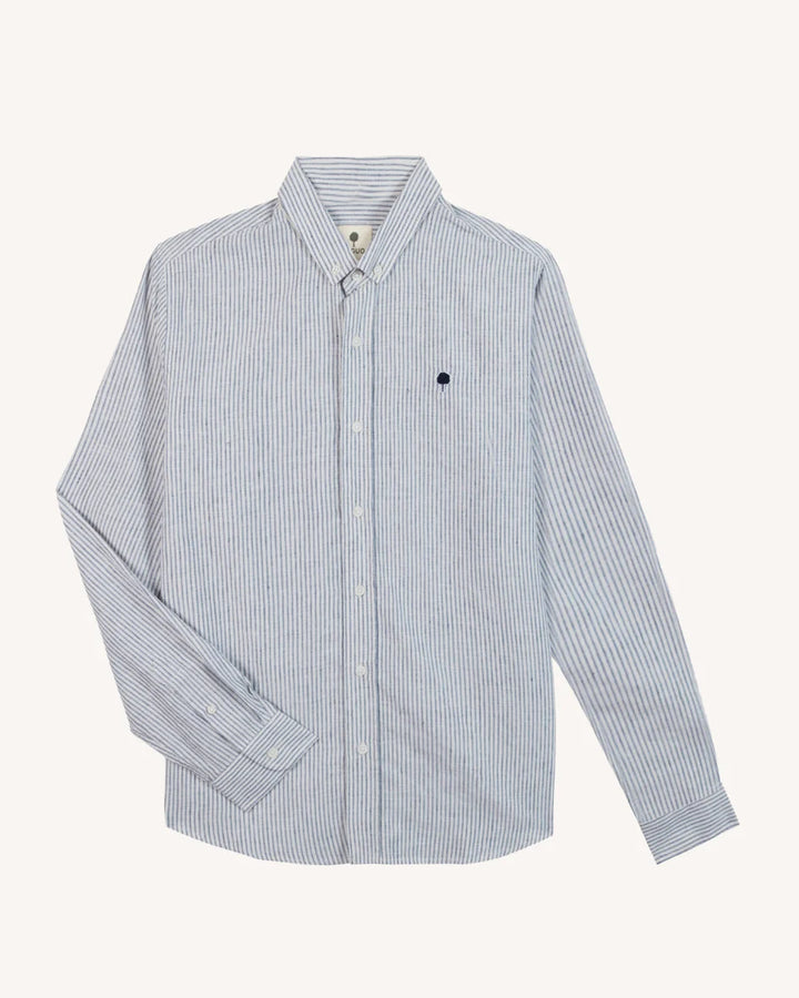 Hemd Ivoy Langarm Gestreift Ecru Navy – Faguo – Zweiblatt 2