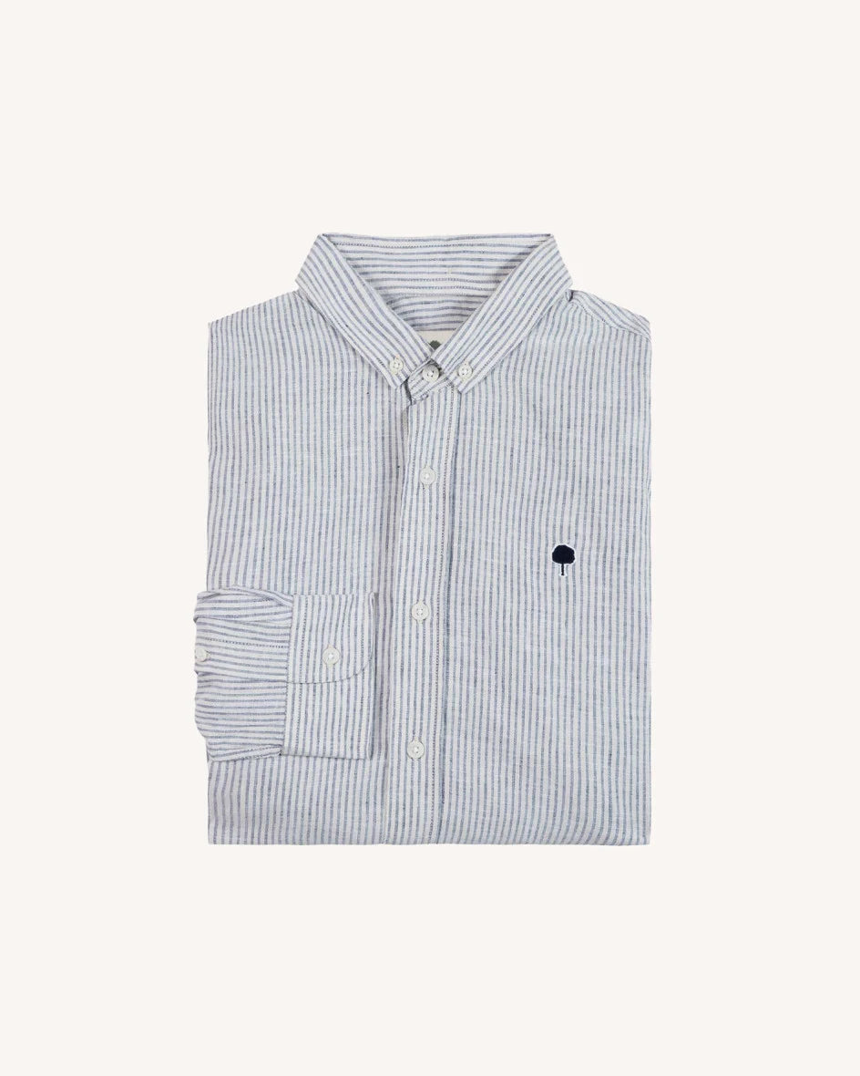 Hemd Ivoy Langarm Gestreift Ecru Navy – Faguo – Zweiblatt 5