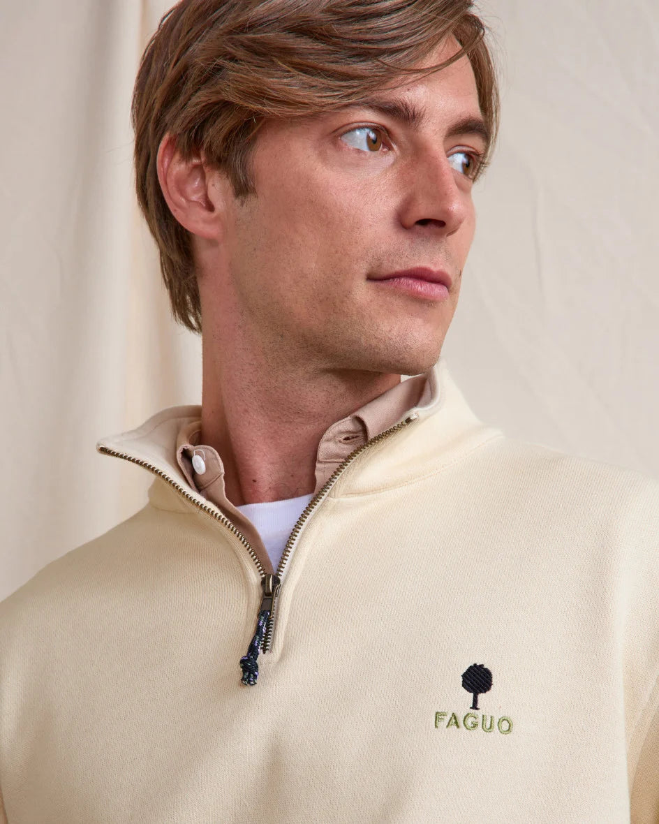 Pullover Amboise Knit Half Zip Ecru – Faguo – Zweiblatt 4