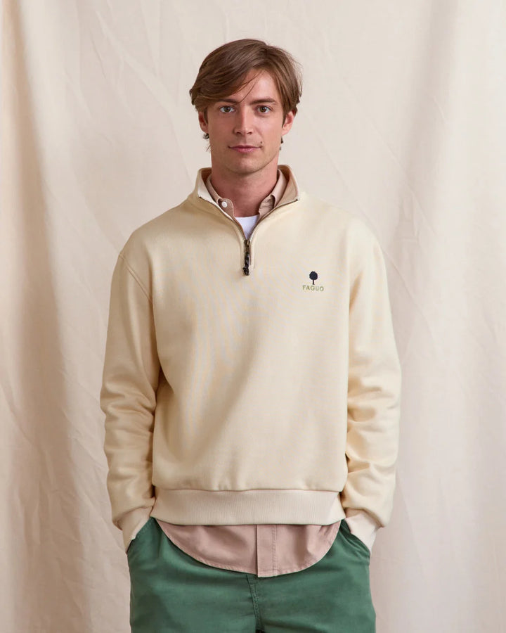 Pullover Amboise Knit Half Zip Ecru – Faguo – Zweiblatt
