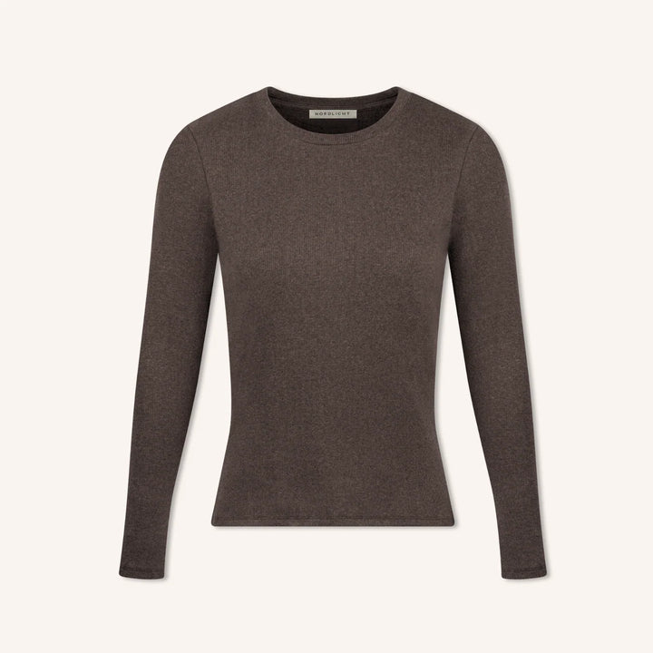 Geripptes Langarmshirt Lica Braun von Nordlicht 2
