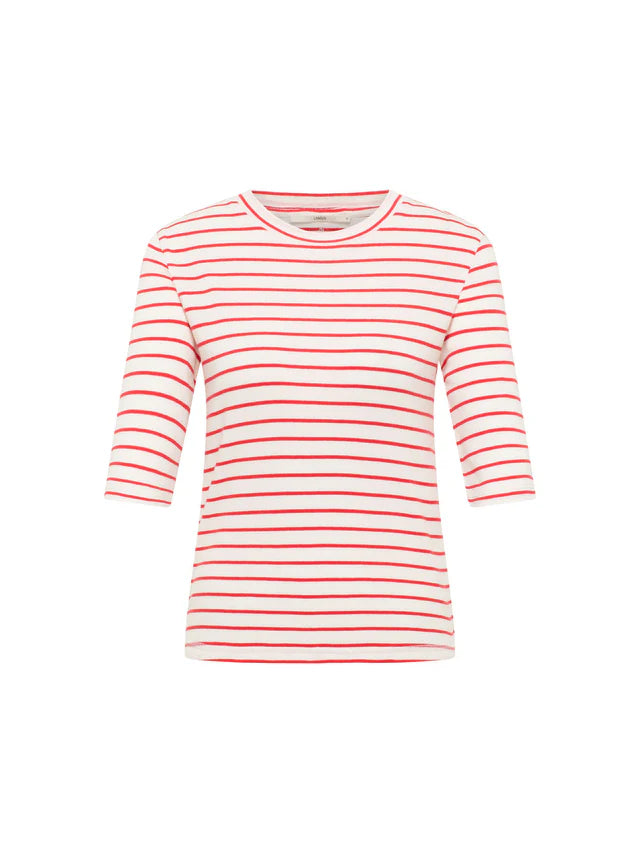 Halbarmshirt GOTS Creme/Lava Red von Lanius 4