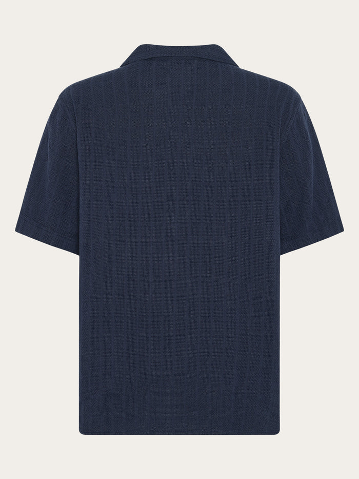 Hemd Structure Short Sleeve Shirt Night Sky von Knowledge Cotton Apparel 2