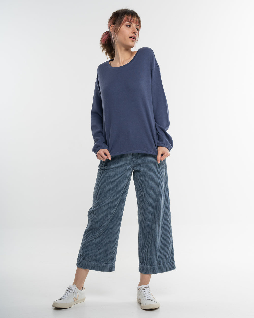Hose Cablecord Culotte Dusty Blue von Alma & Lovis 2