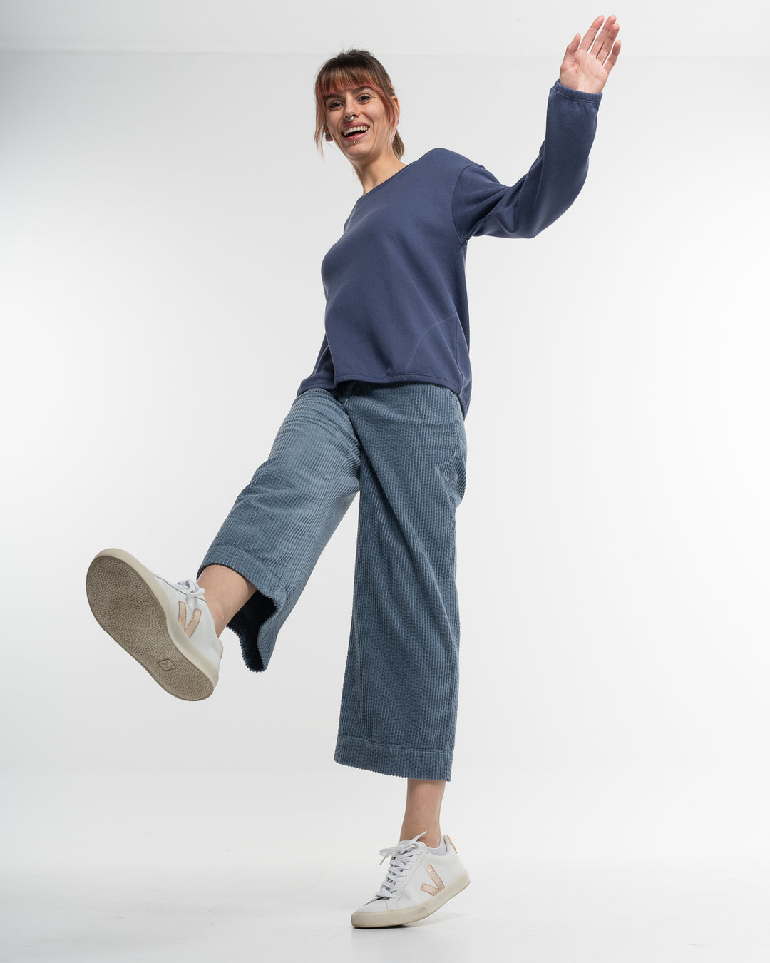 Hose Cablecord Culotte Dusty Blue von Alma & Lovis 6