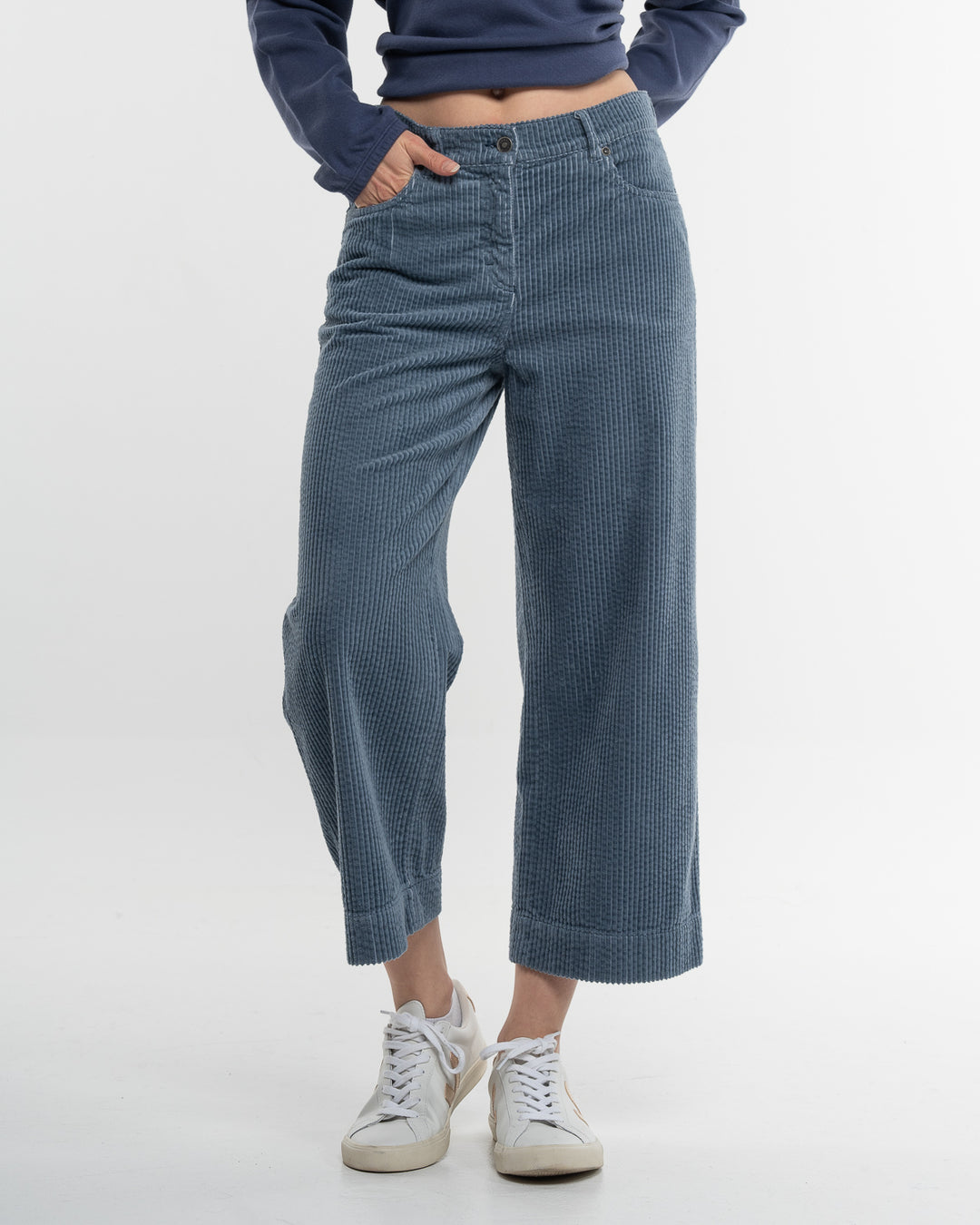 Hose Cablecord Culotte Dusty Blue von Alma & Lovis 