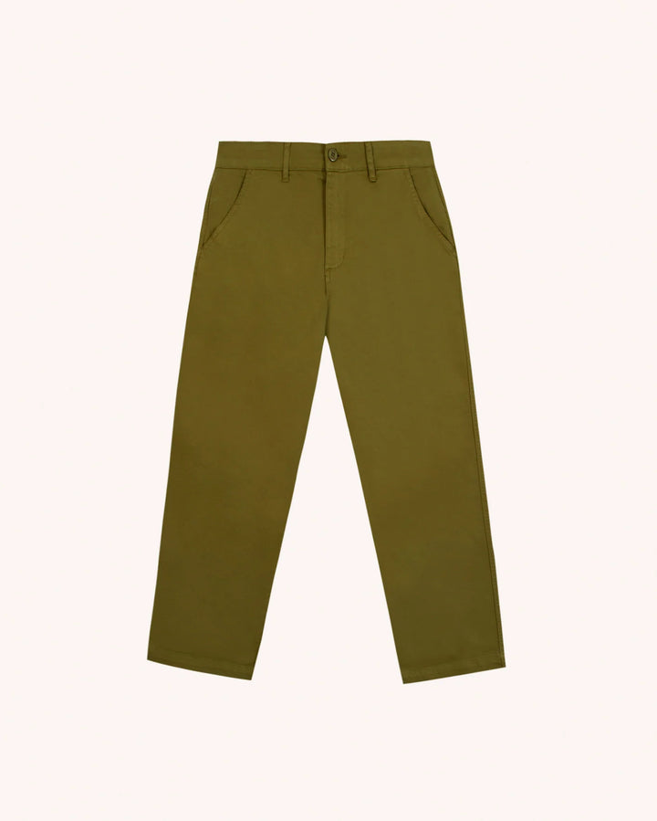 Hose Chino Brix Regular Woven Kaki von Faguo - Zweiblatt 2