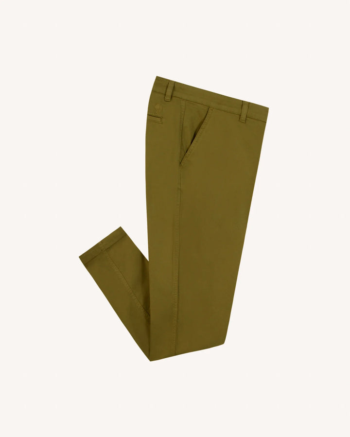 Hose Chino Brix Regular Woven Kaki von Faguo - Zweiblatt 4