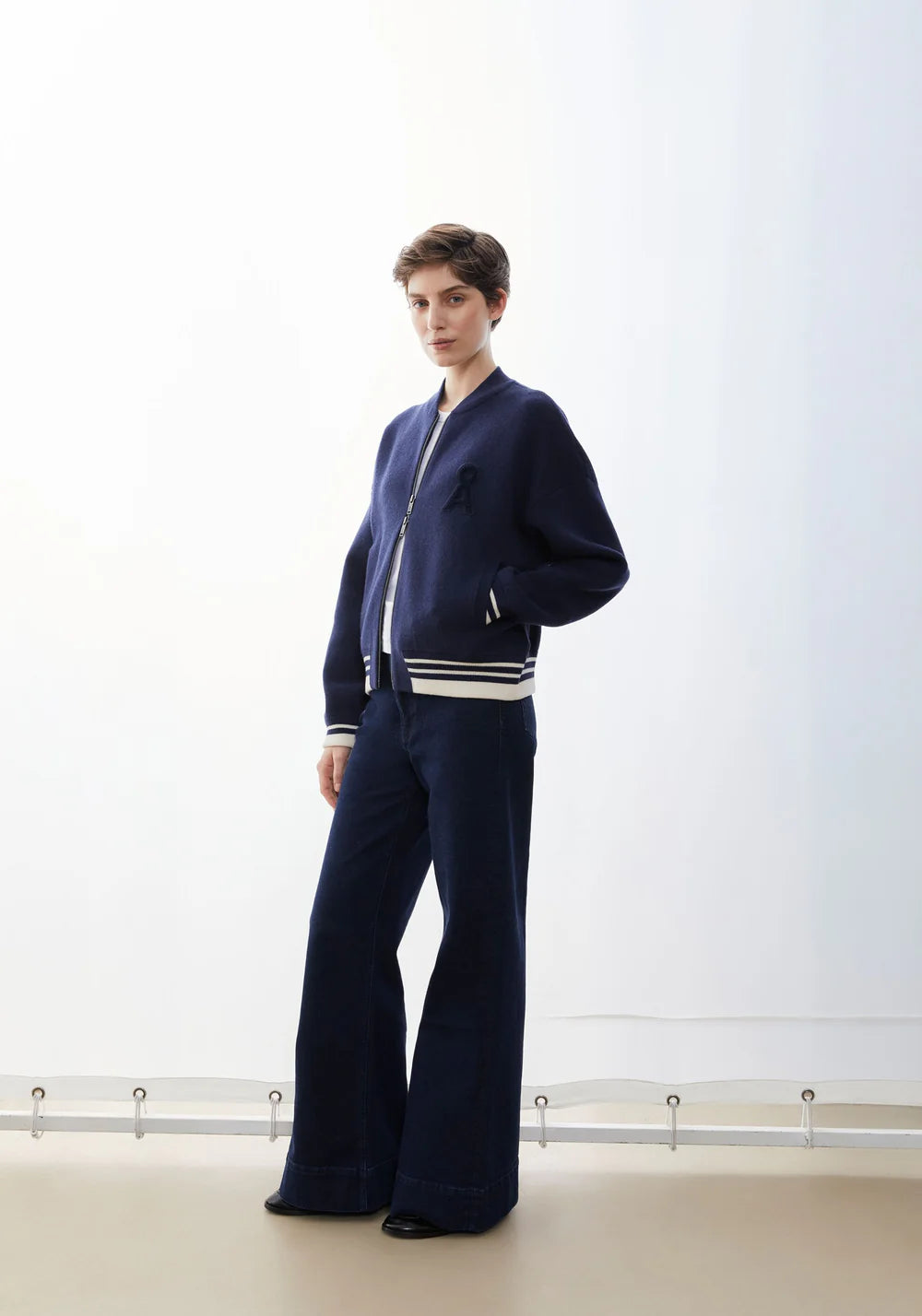 Jacke ICONIC A BOMBER JACKET Tinted Navy-Oatmilk von Armedangels 3