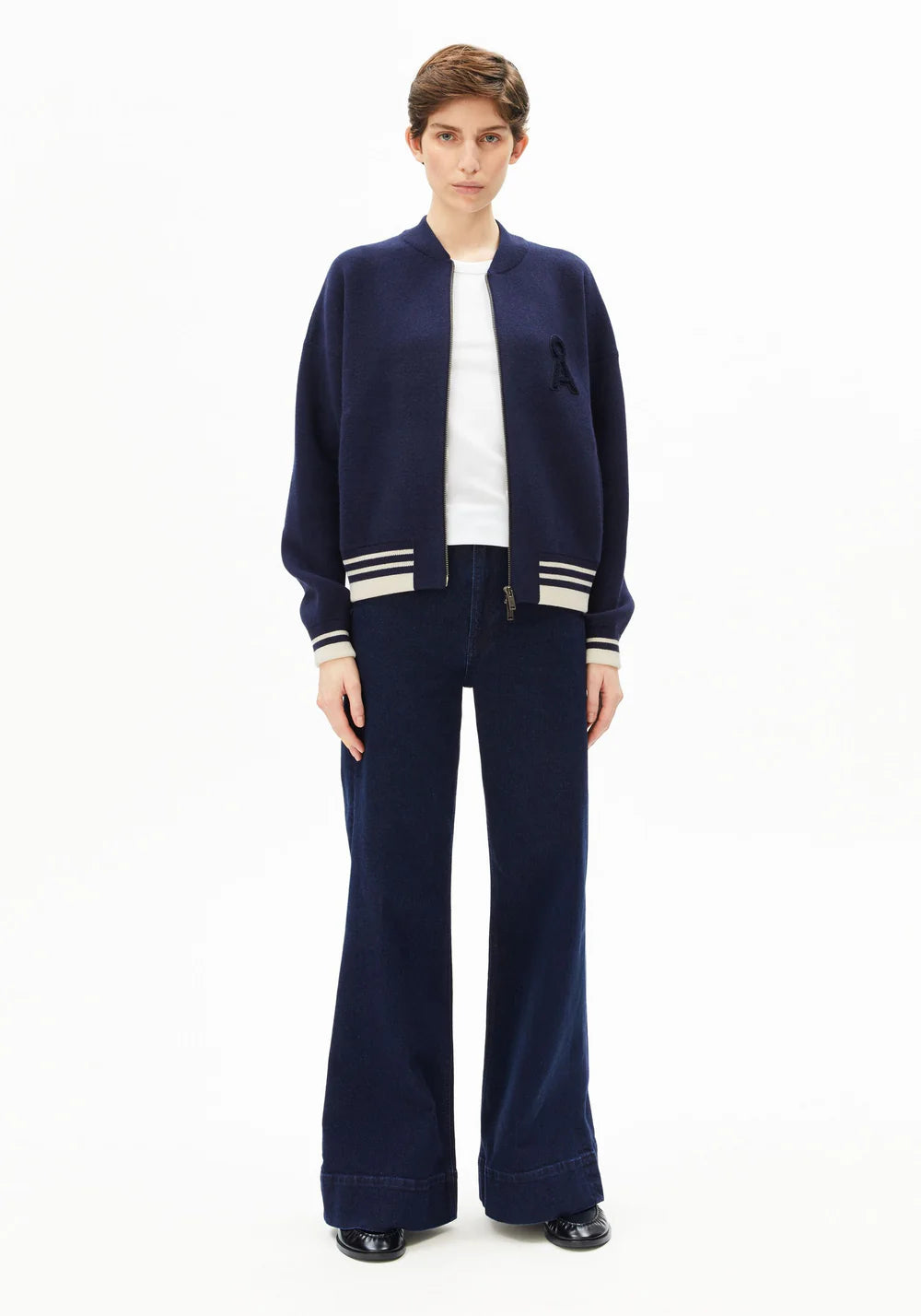 Jacke ICONIC A BOMBER JACKET Tinted Navy-Oatmilk von Armedangels 4