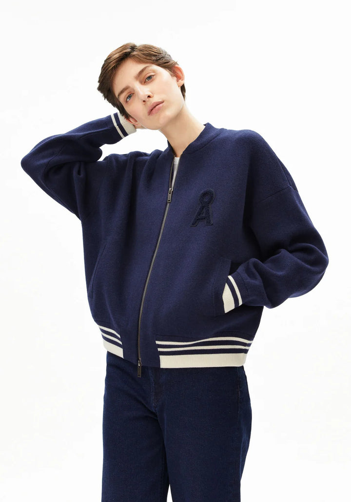 Jacke ICONIC A BOMBER JACKET Tinted Navy-Oatmilk von Armedangels