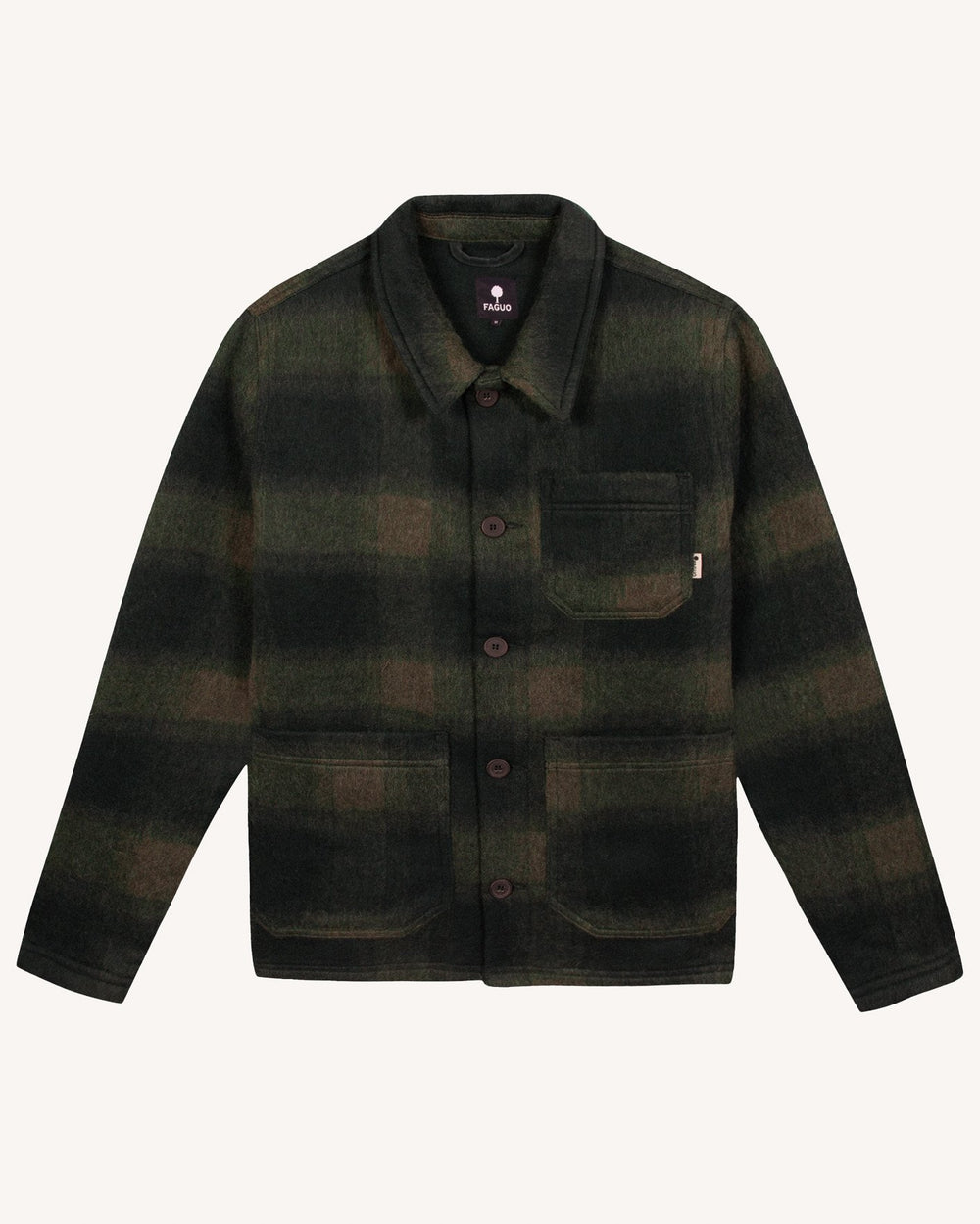 Jacket Lorge Woven Green & Light Blue von Faguo 2