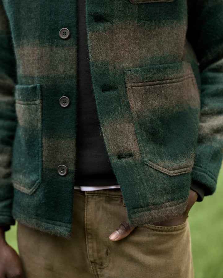 Jacket Lorge Woven Green & Light Blue von Faguo 3