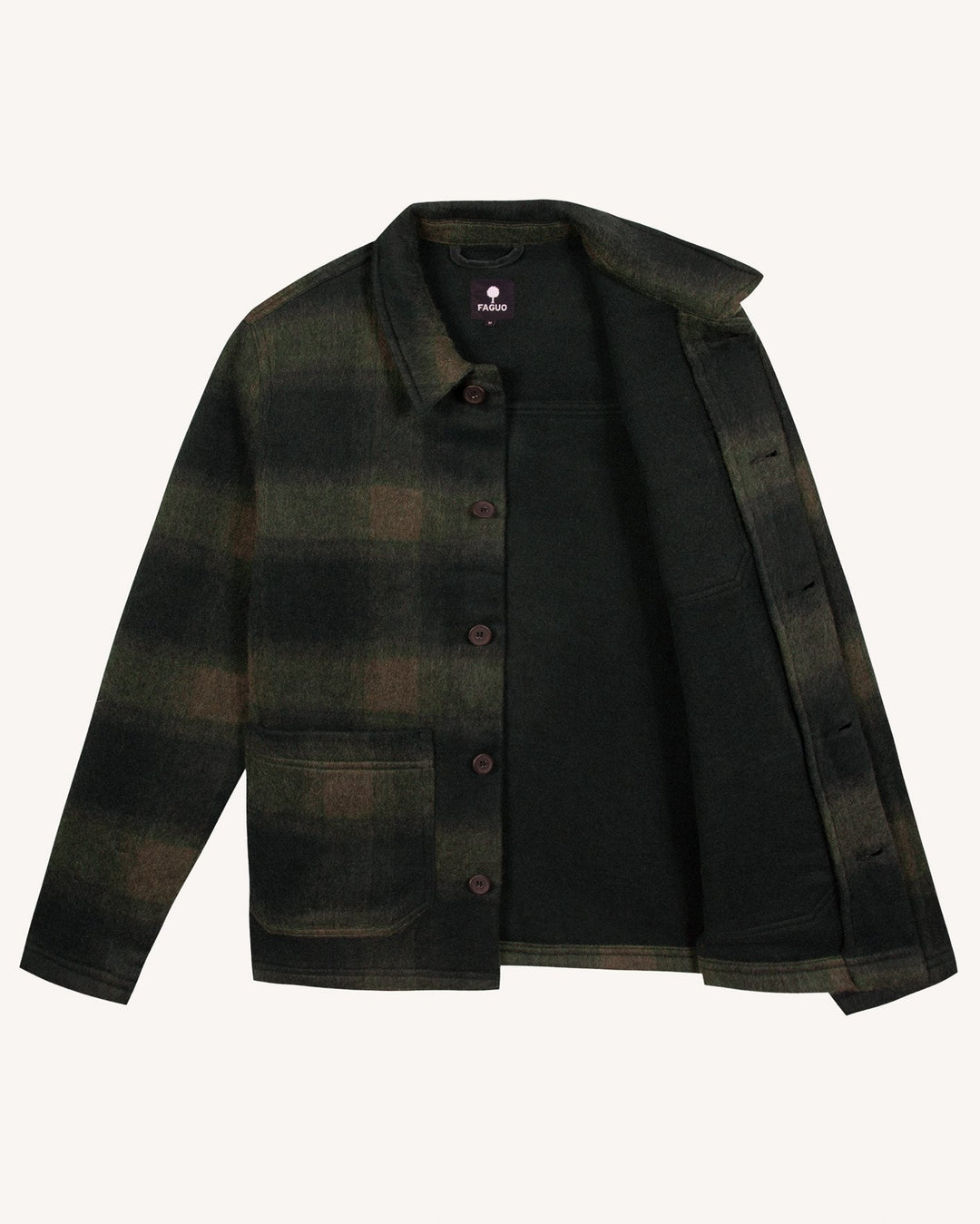 Jacket Lorge Woven Green & Light Blue von Faguo 4