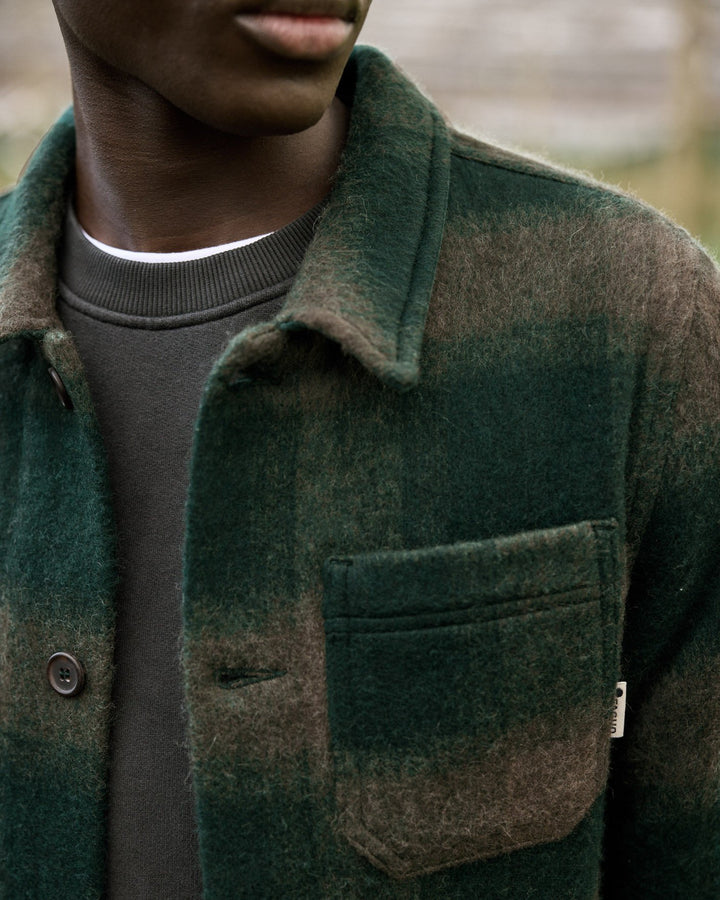 Jacket Lorge Woven Green & Light Blue von Faguo 5