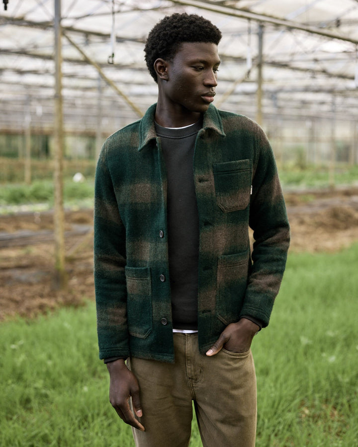 Jacket Lorge Woven Green & Light Blue von Faguo 