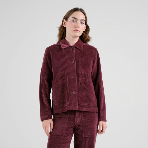 Jacket Stiby Corduroy Fig Red von Dedicated 2