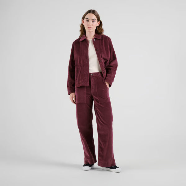 Jacket Stiby Corduroy Fig Red von Dedicated 7