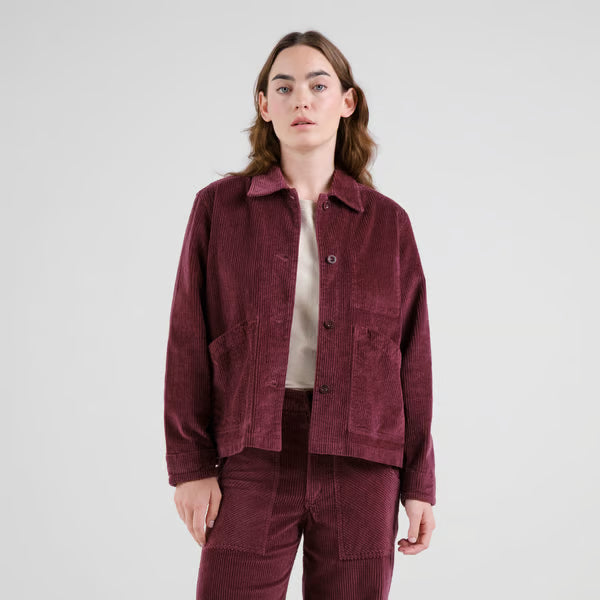 Jacket Stiby Corduroy Fig Red von Dedicated 8