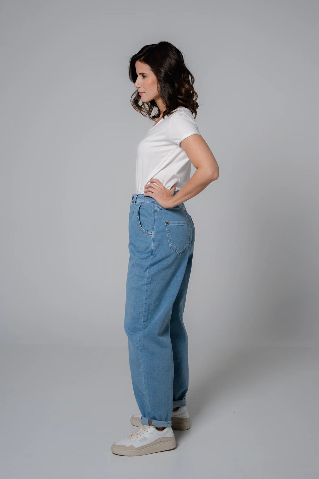 Jeans BEL:LA Balloon High Waist Summersky von Feuervogl 2