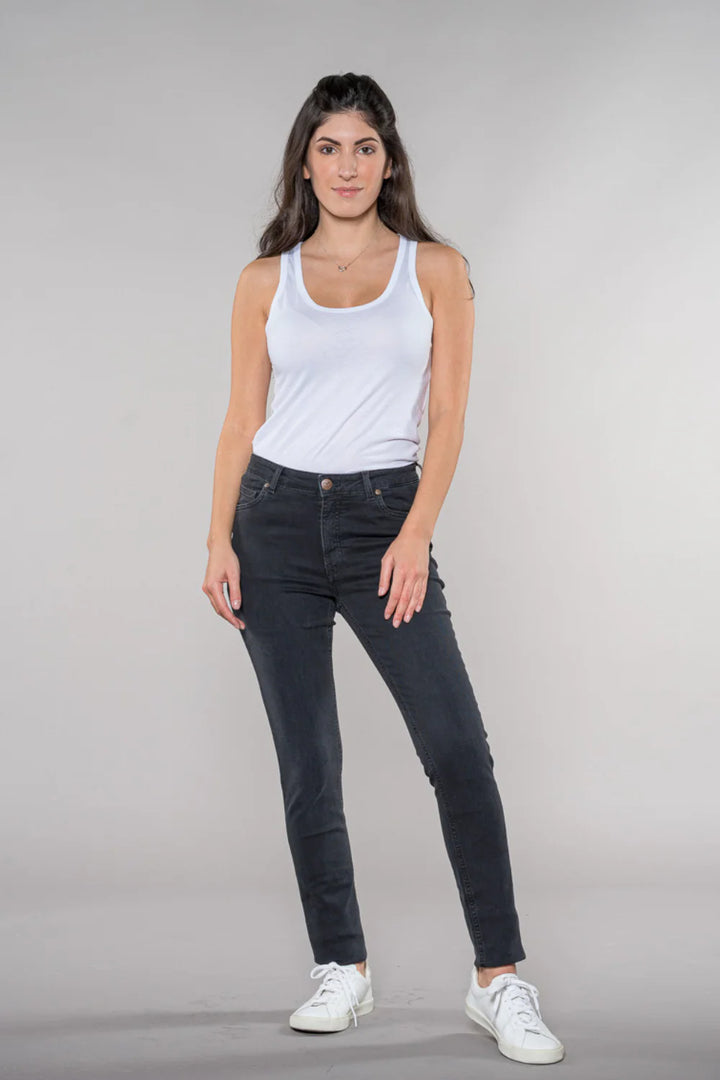 Jeans HAN:NA Skinny High Waist Raven Black von Feuervogl 