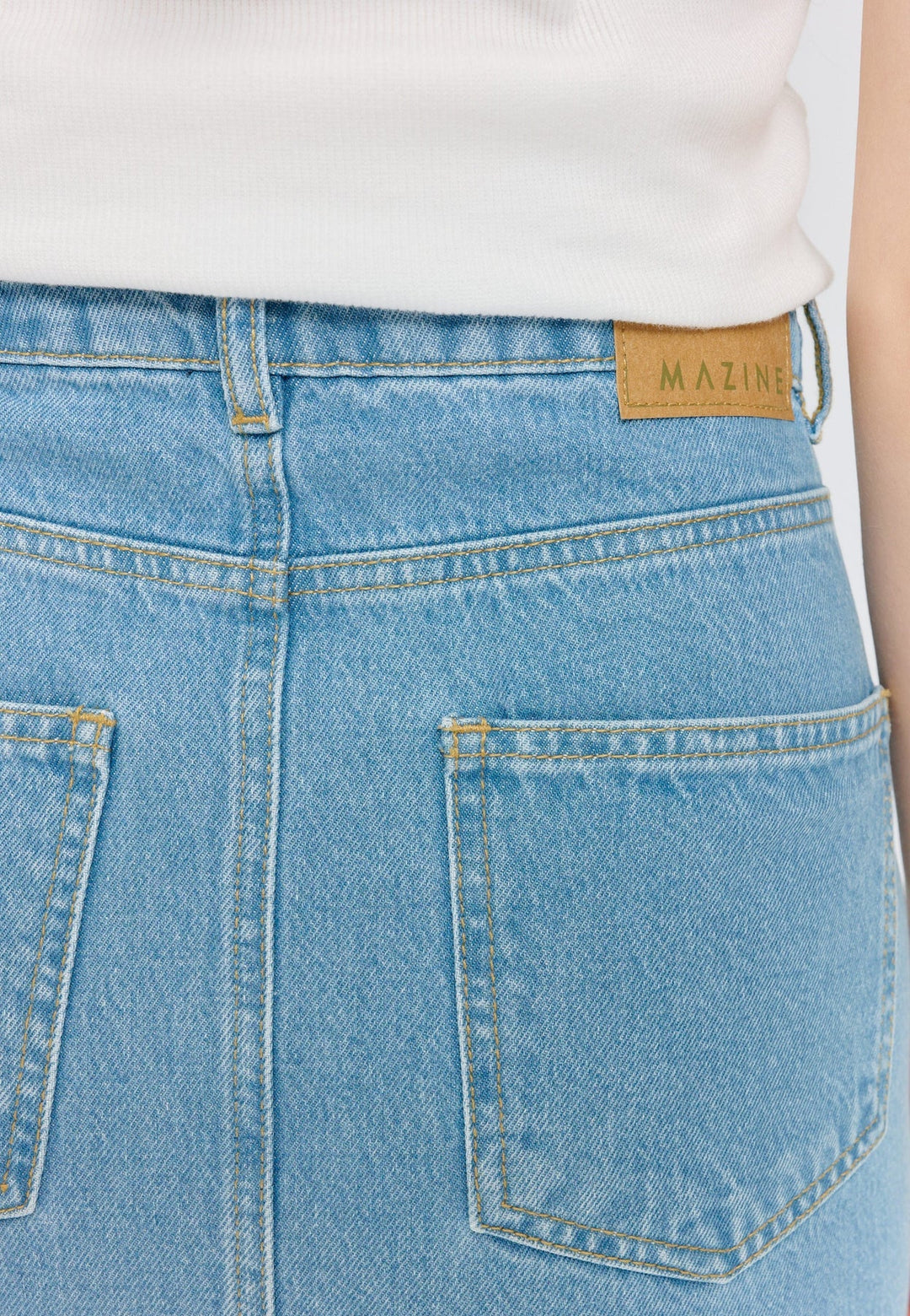 Jeansrock Denim Maxi Skirt Light Blue Wash von Mazine - Zweiblatt 3