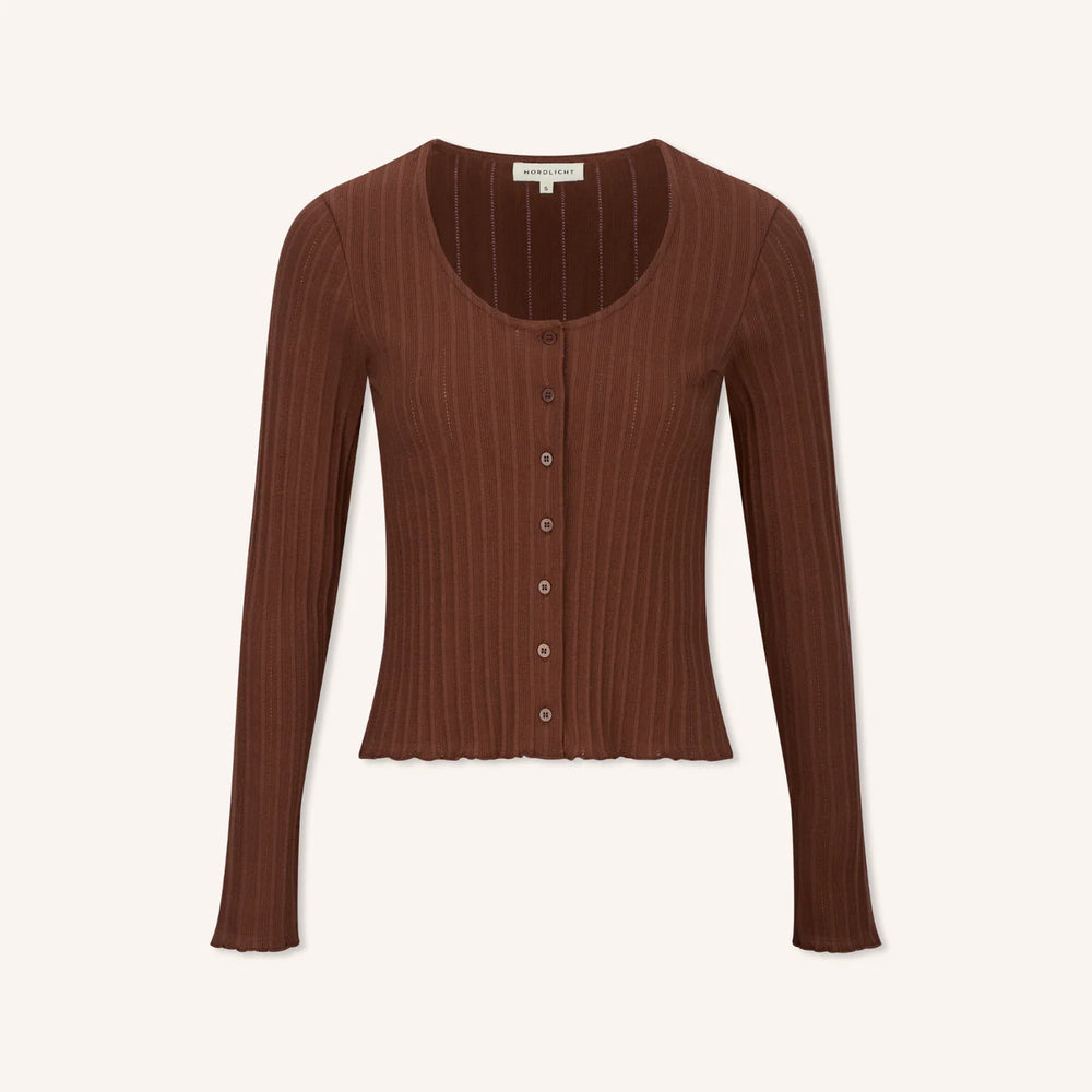 Jersey Cardigan Vida Braun von Nordlicht 2 