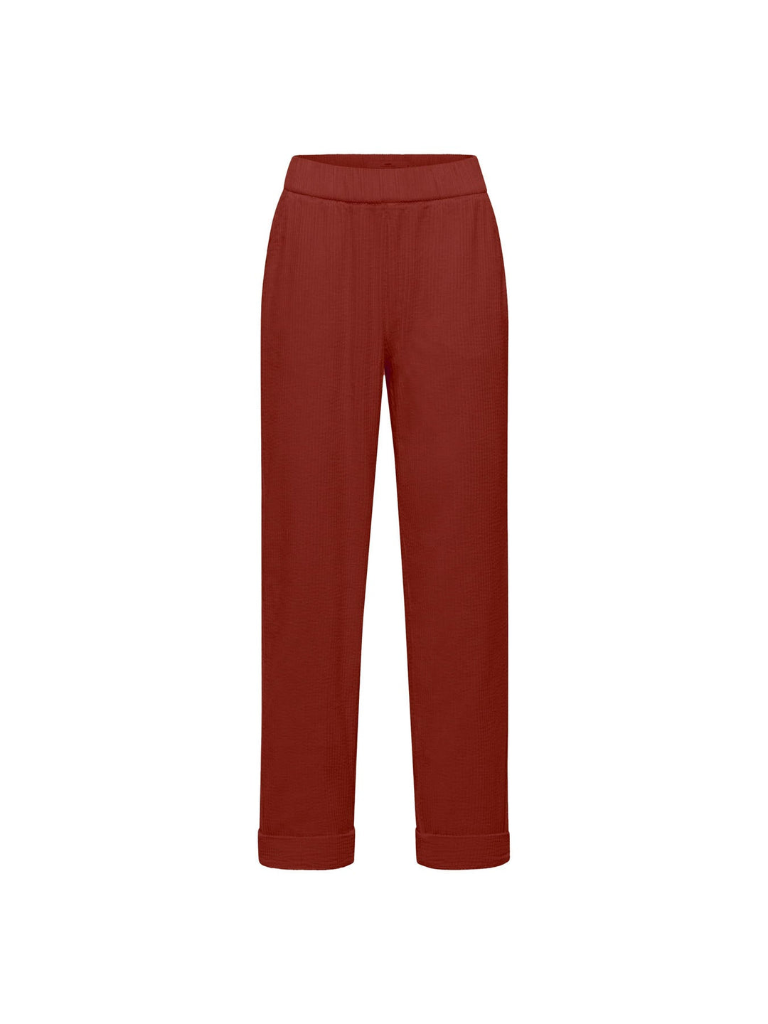 Kord Hose mit Gummizug GOTS Red Mahagony von Lanius freigestellt