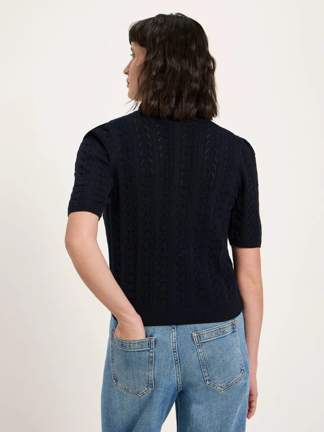 Kurzarmpullover GOTS Onyx von Lanius 3