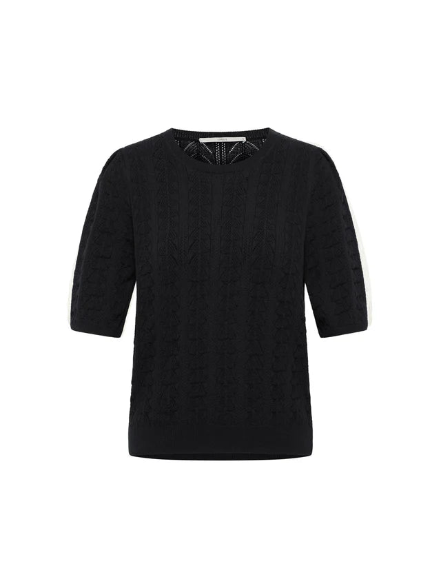 Kurzarmpullover GOTS Onyx von Lanius 4