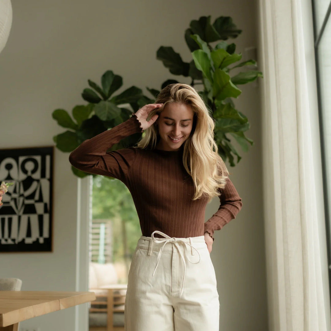 Langarmshirt Maja Braun von Nordlicht 6