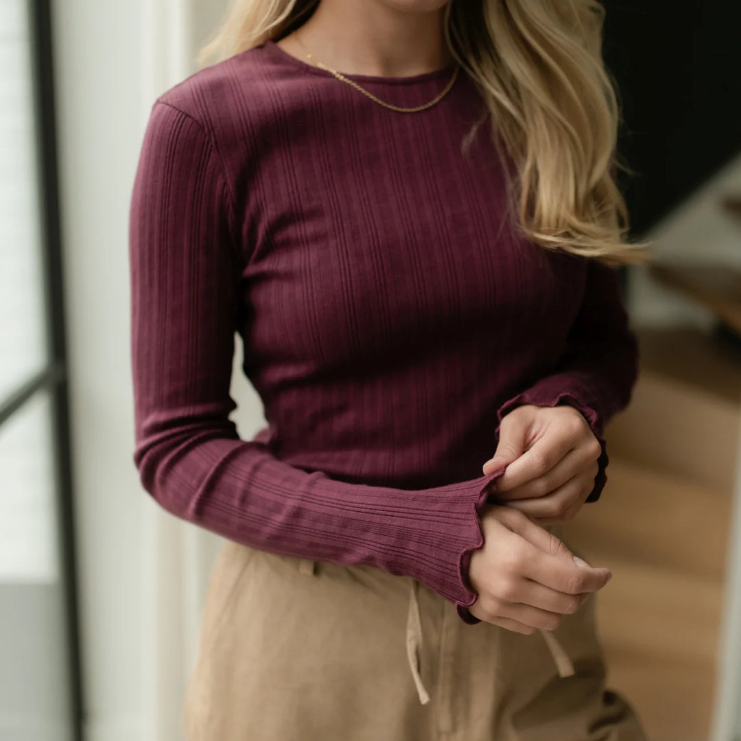 Langarmshirt Maja Cherry