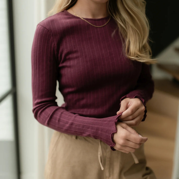 Langarmshirt Maja Cherry