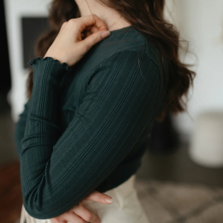 Langarmshirt Maja Dunkelgrün von Nordlicht 7