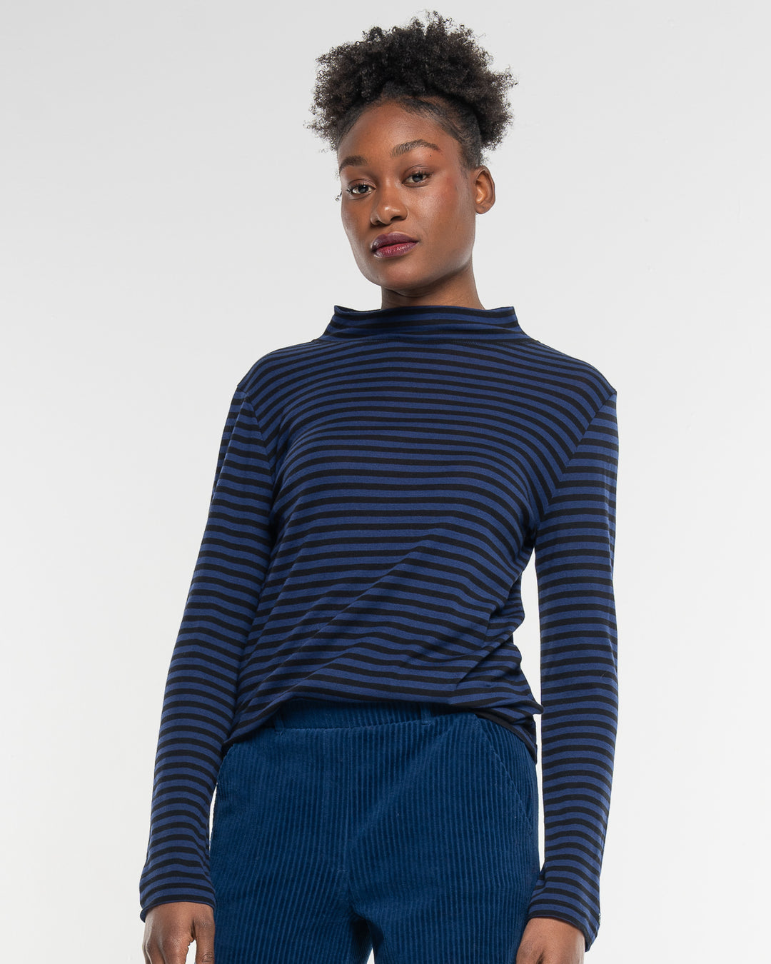 Langarmshirt Ringel Turtleneck Twilight von Alma & Lovis 