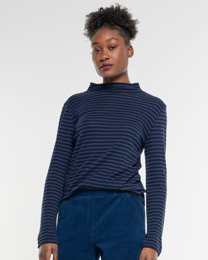 Langarmshirt Ringel Turtleneck Twilight von Alma & Lovis 