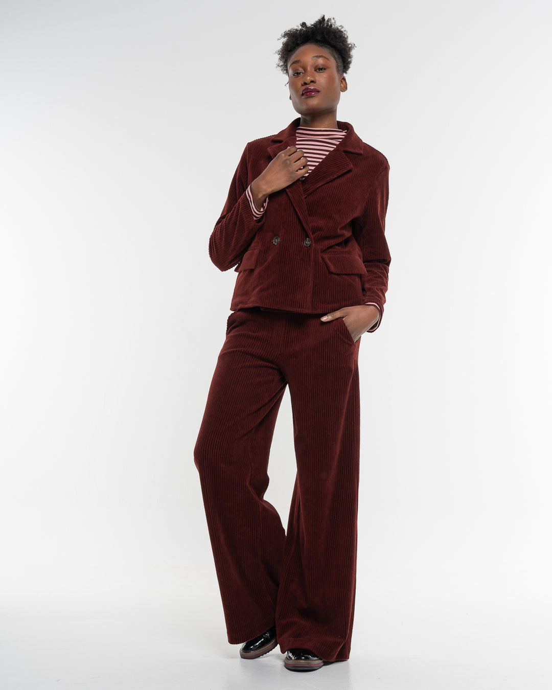 Langarmshirt Ringel Turtleneck Woodrose von Alma & Lovis 2