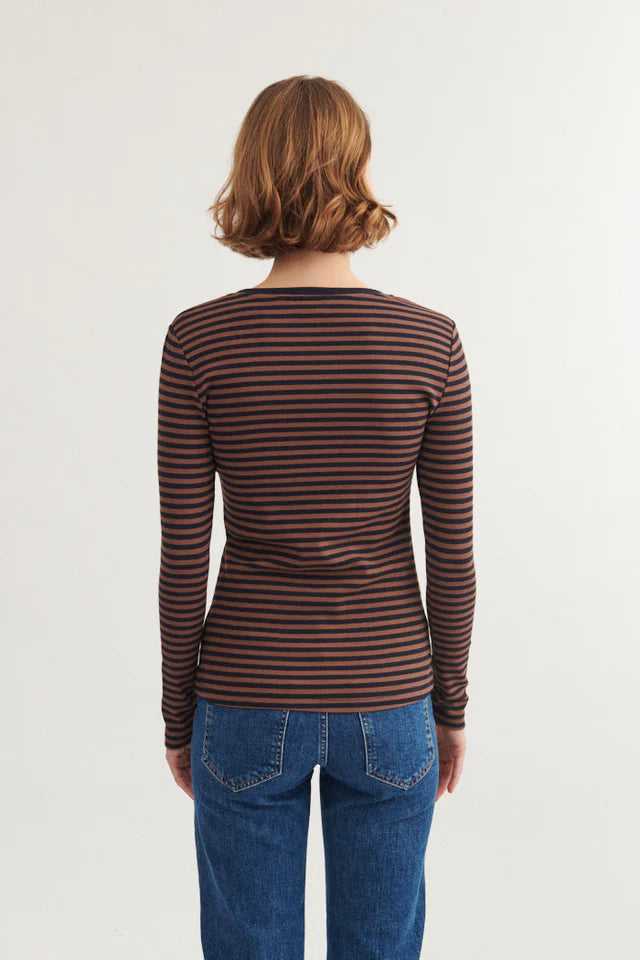 Longsleeve Ludmilla LS TEE Carafe/Black von basicapparel 2