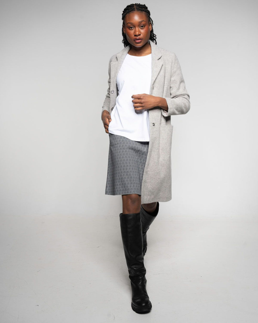 Mantel Alpaca Coat stone von Alma & Lovis 
