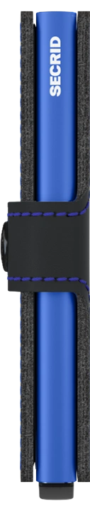 Miniwallet Portemonnaie Matte Black & Blue von secrid