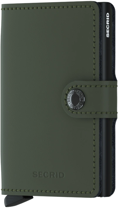 Miniwallet Portemonnaie Matte Green Black von secrid 1