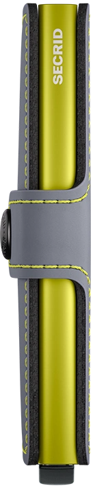 Miniwallet Portemonnaie Matte Grey & Lime von secrid